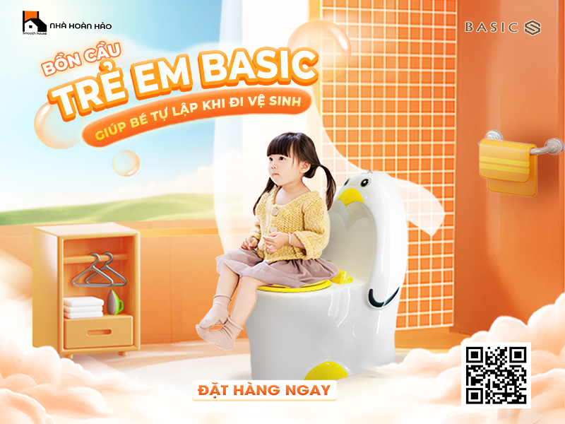 Bồn cầu trẻ em: Bí quyết giúp bé tự lập khi đi vệ sinh