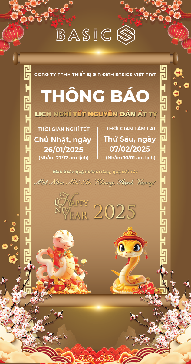 BASIC THÔNG BÁO LỊCH NGHỈ TẾT NGUYÊN ĐÁN ẤT TỴ 2025