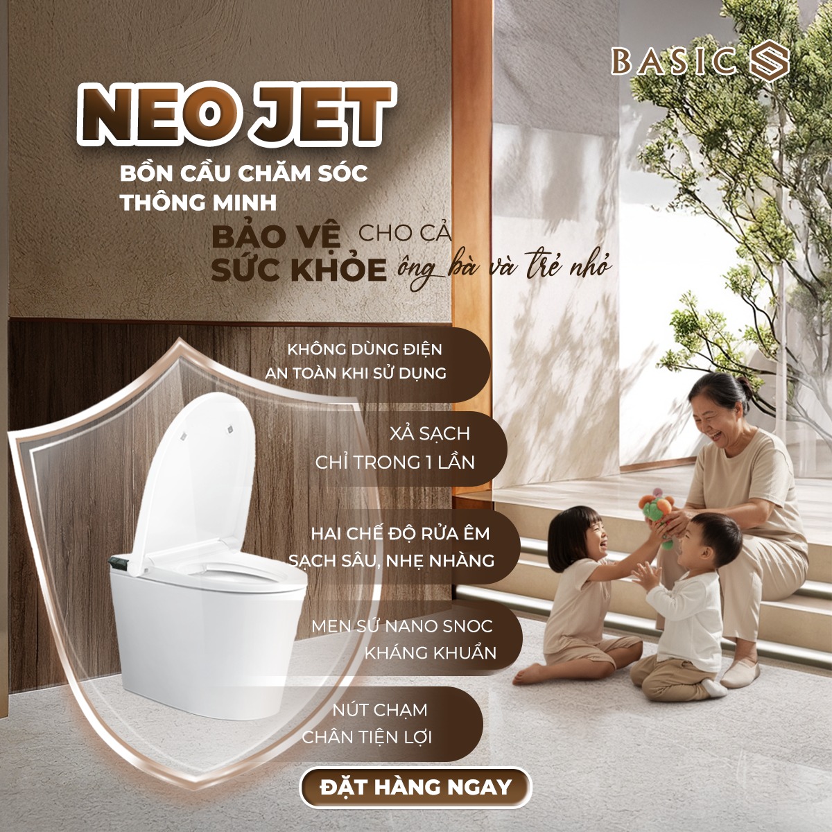 4 lợi ích kinh tế khi chọn bồn cầu chăm sóc NEO JET thay vì bồn cầu điện tử