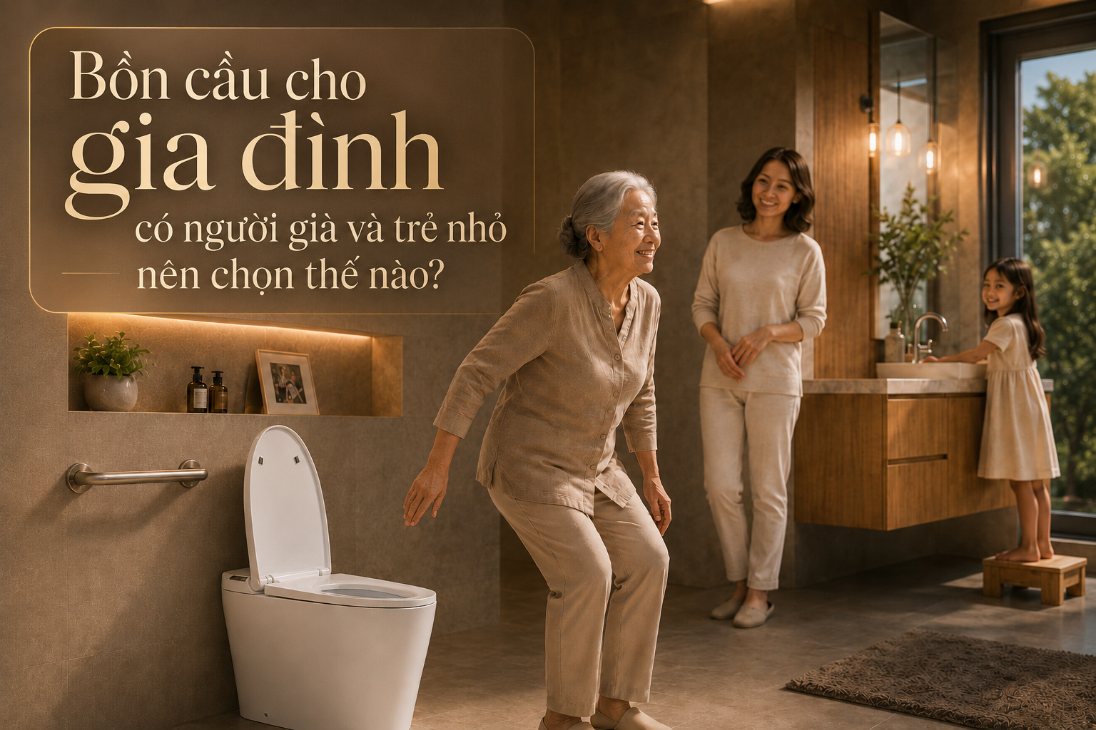 Những bất tiện nhỏ trong phòng tắm khiến ông bà và trẻ nhỏ cần được chăm sóc tốt hơn
