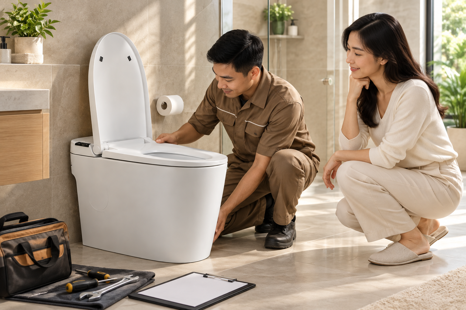 Mua bồn cầu online có được lắp đặt và bảo hành không?