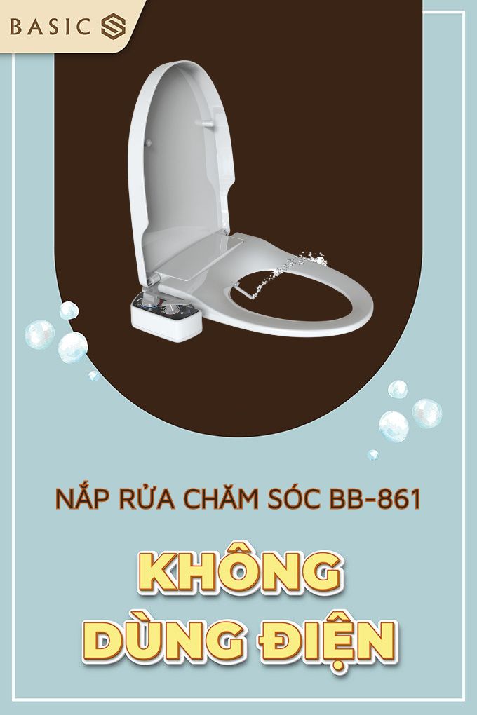 Nắp rửa chăm sóc không dùng điện BB-861