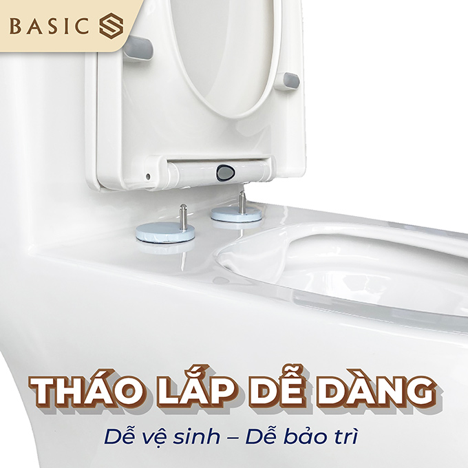 Nắp bồn cầu BSA-124 dễ dàng tháo lắp và vệ sinh