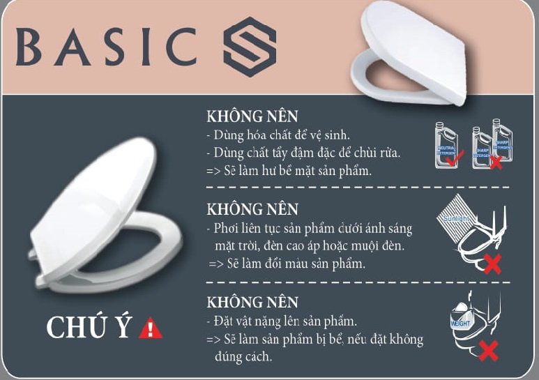 Hướng dẫn sử dụng nắp bồn cầu Basic
